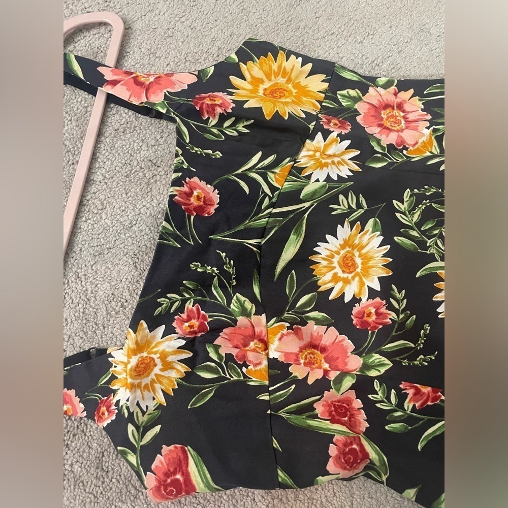 NWT Olivaceous Floral Cotton Mini Dress, Size Large. Cocktail, wedding, 90s - Picture 8 of 8
